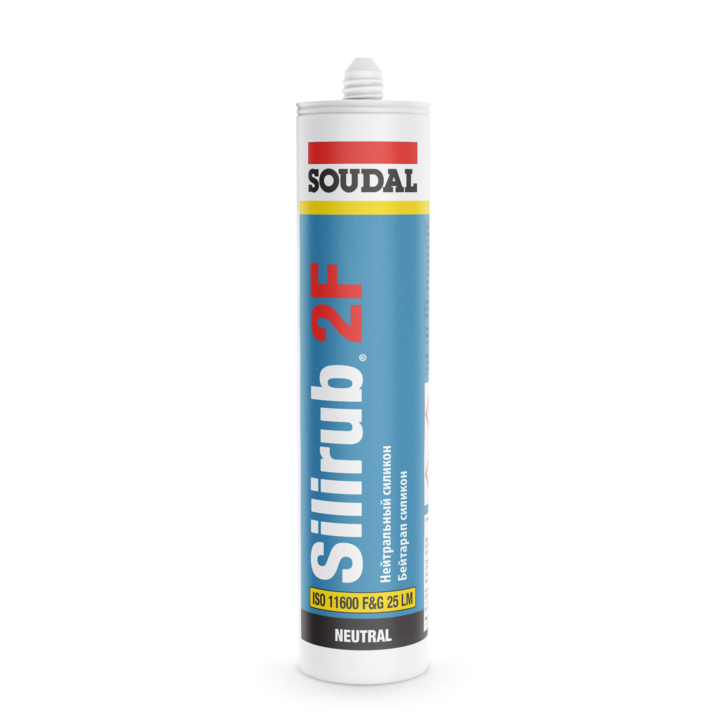 Герметик силиконовый нейтральный Soudal Silirub 2 F бесцветный 300 мл