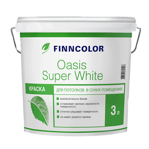 Краска OASIS SUPER WHITE белая гл/мат 3л