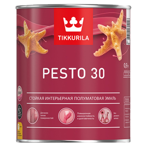Эмаль универсальная Tikkurila PESTO 30 C полуматовая 0,9л
