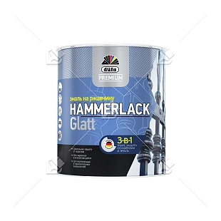 Эмаль на ржавчину Dufa Premium Hammerlack 3-в-1 гладкая RAL 6005 зеленая 0,75 л.