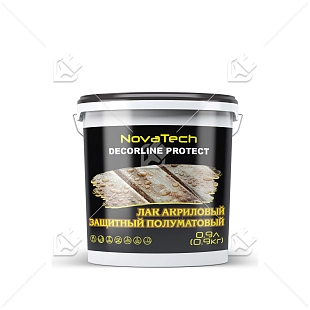 Лак акриловый защитный NovaTech Decorline Protect полуматовый 0,9 л