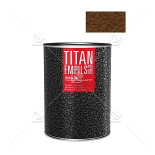 Эмаль для металлических поверхностей Ореол Titan молотковая глянцевая коричневая 2,5 кг