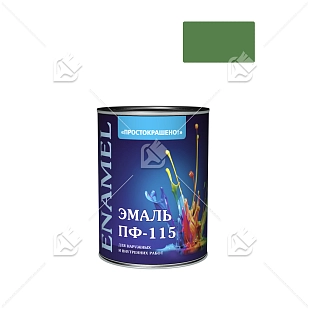Эмаль ПФ-115 универсальная алкидная Простокрашено зеленая 0,8 кг