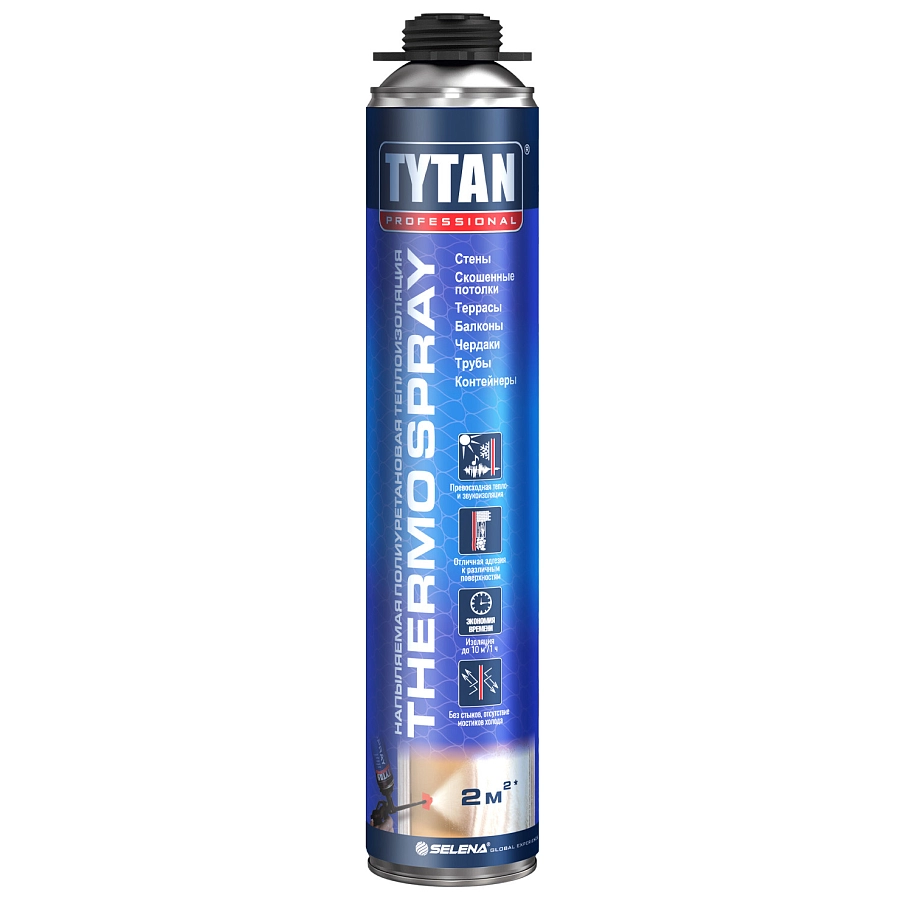 Теплоизоляция напыляемая профессиональная Tytan Professional THERMOSPRAY 870 мл