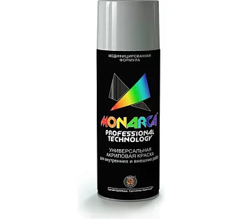 Краска универсальная аэрозольная акриловая Monarca RAL 7040 Серое Окно 520 мл.