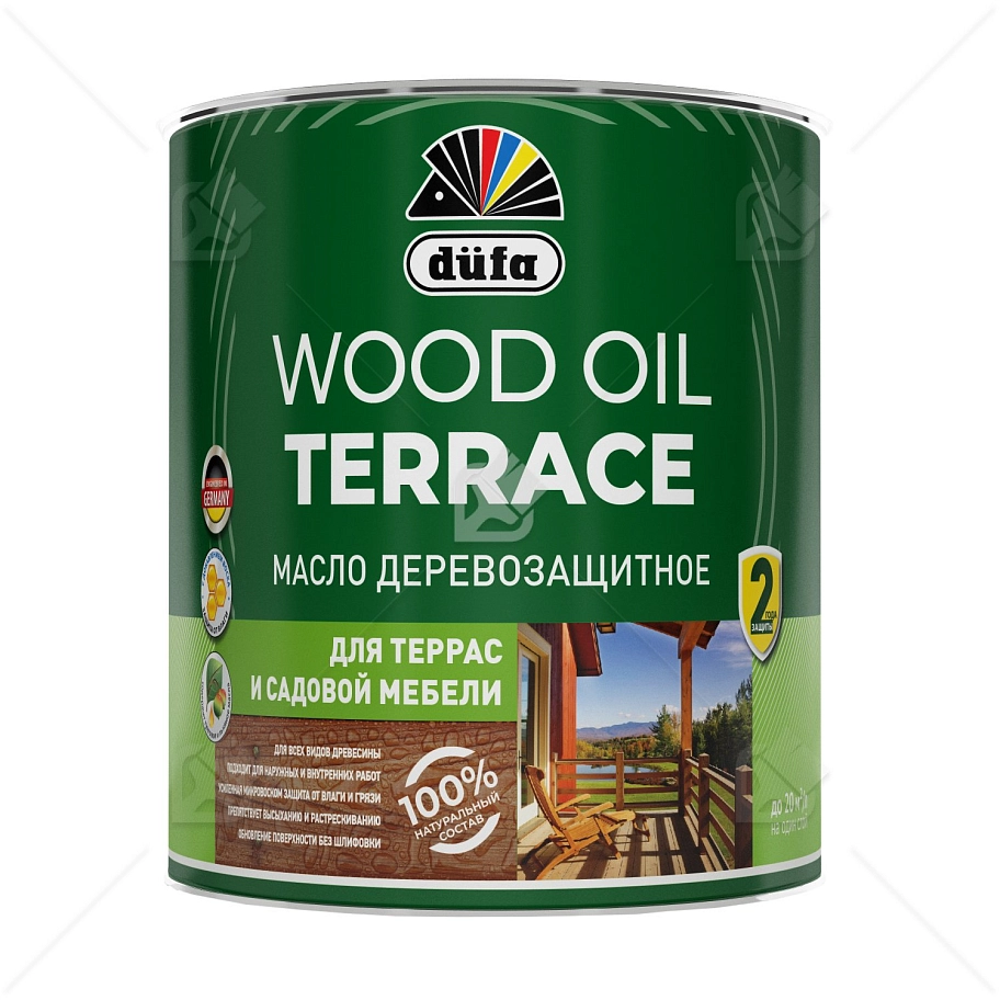 Масло деревозащитное для террас и садовой мебели Dufa Wood Oil Terrace дуб 2л