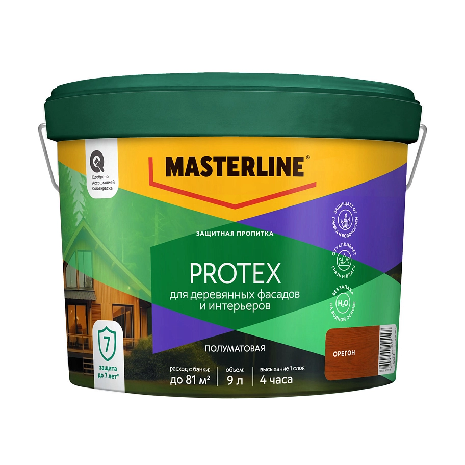 Защитная пропитка Masterline Protex Орегон 9л