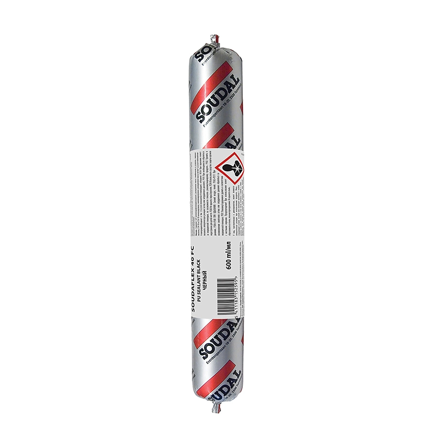 Герметик полиуретановый универсальный Soudal Soudaflex 40 FC производство Латвия черный 600 мл