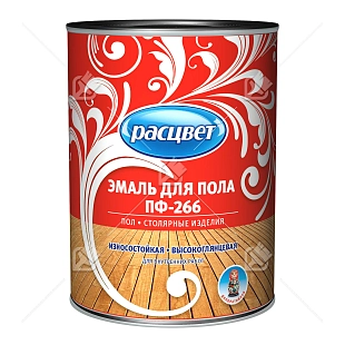 Эмаль для пола алкидная быстросохнущая Расцвет красно-коричневая 2,7 кг.
