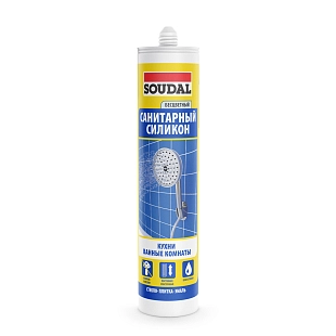 Герметик силиконовый санитарный Soudal бесцветный 280 мл