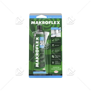 Герметик силиконовый санитарный Makroflex SX101 белый 70 мл.