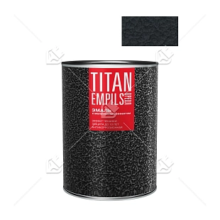 Эмаль для металлических поверхностей Ореол Titan молотковая глянцевая чёрная 2,5 кг