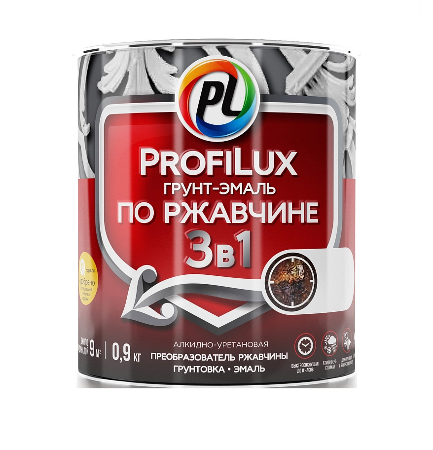Грунт-эмаль на ржавчину 3 в 1 Profilux полуматовая синяя 0,9 кг.